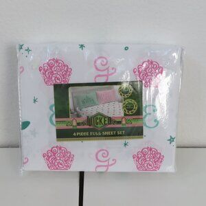 Wicked Universal Studios "Witch Hat/Crown/Moons"  4 Piece Full Sheet Set